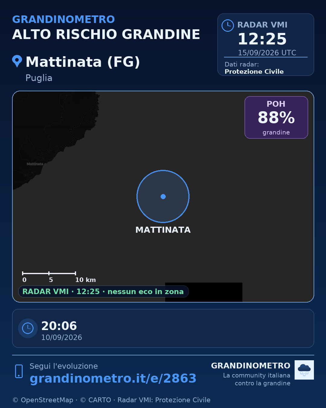 Mappa dell'evento: grandine a Mattinata (FG)